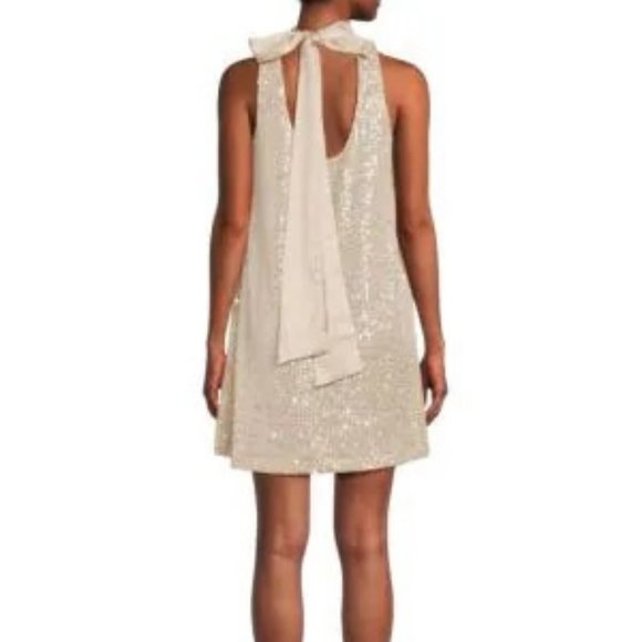 Design 365 Back Tie Sequin Mini Dress - Picture 2 of 8